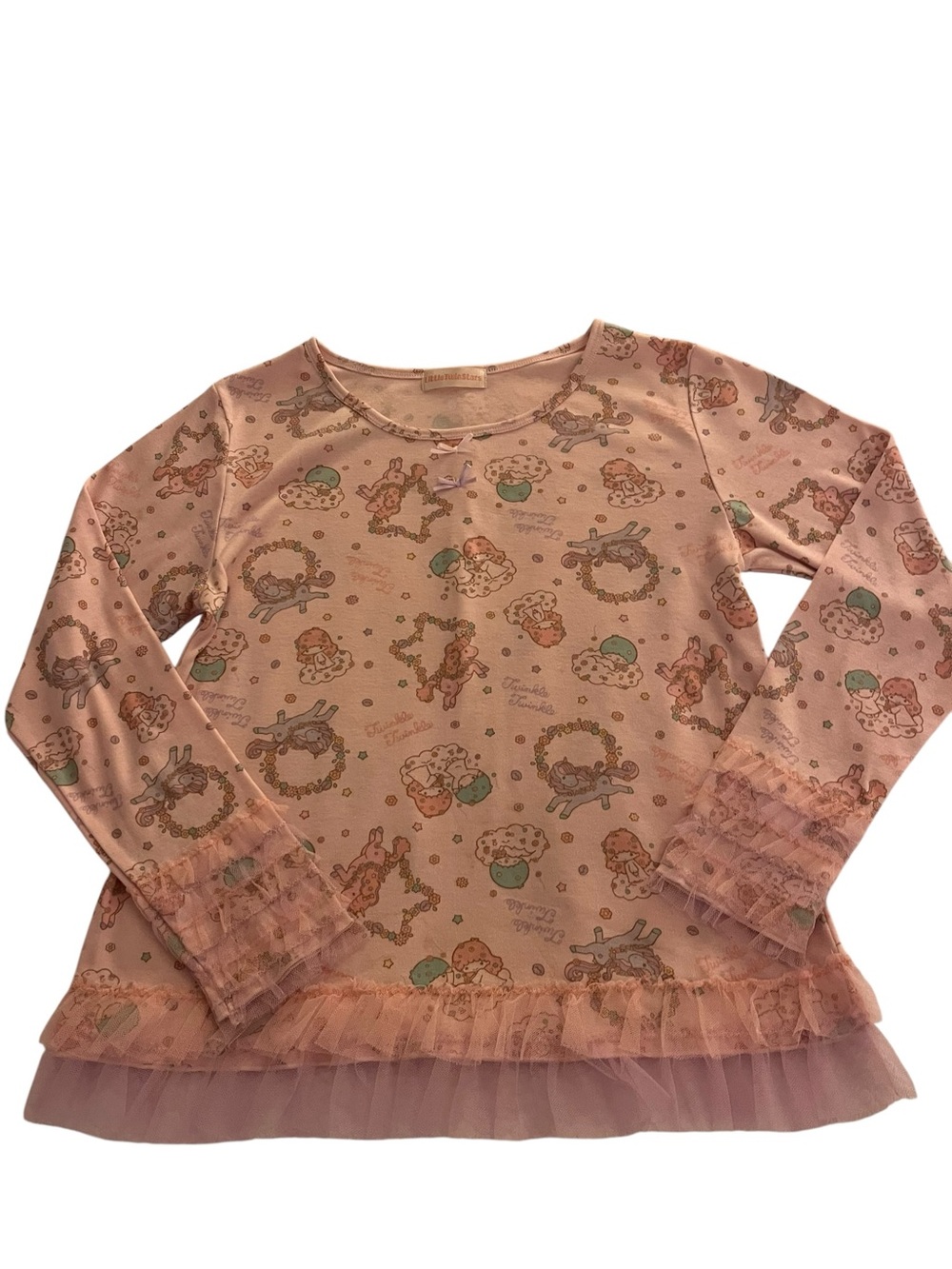 Little Twin Stars Pink Tulle Long Sleeve Top By Sanrio
